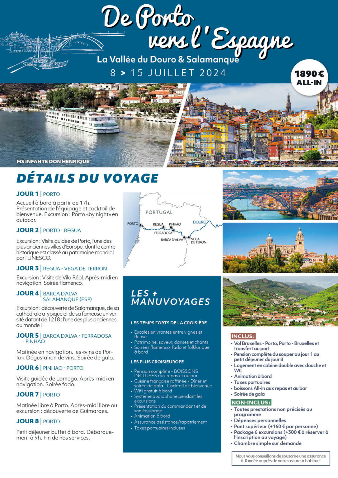 CROISIERE DOURO PORTO 2024 Manu Voyages